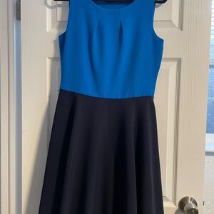 The Limited Colorblock Sleeveless Dress - Blue and Navy